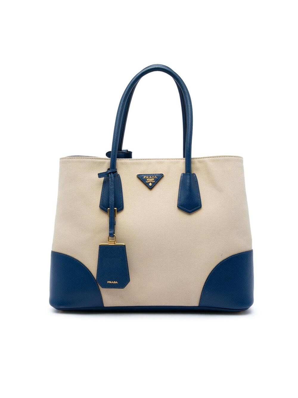 Prada Large Canapa And Saffiano Double #347553P76B